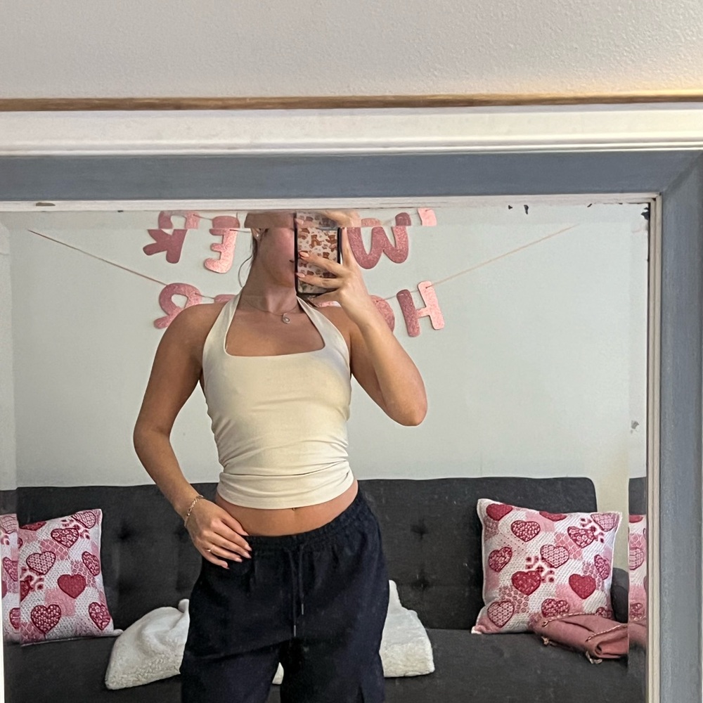 Creme halter top ! Size small